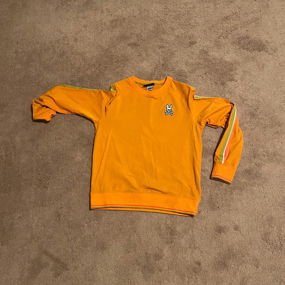 Orange sweater stripes on the side